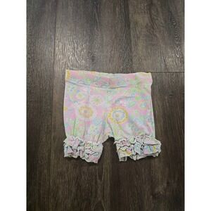 Matilda Jane Girls Floral Ruffle Shorts Pink Blue Yellow Paisley Size 4 RN122443